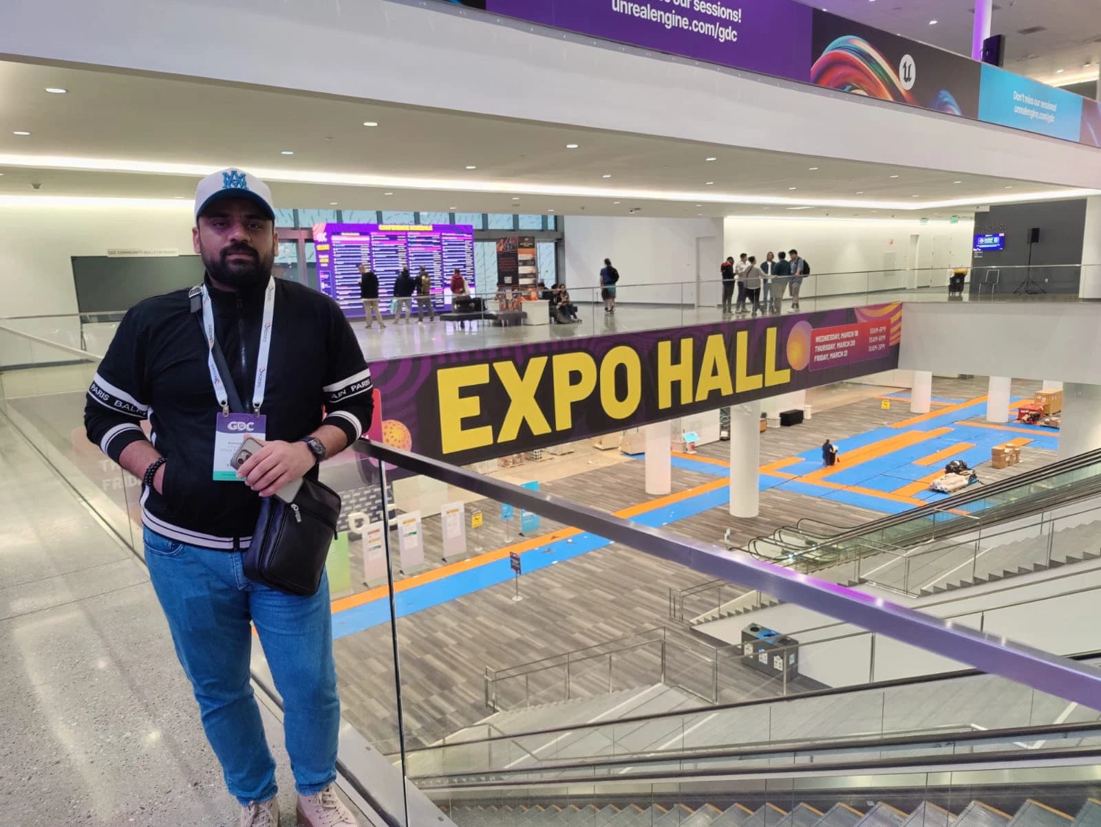 The GDC 2025 expo hall at the Moscone Center
