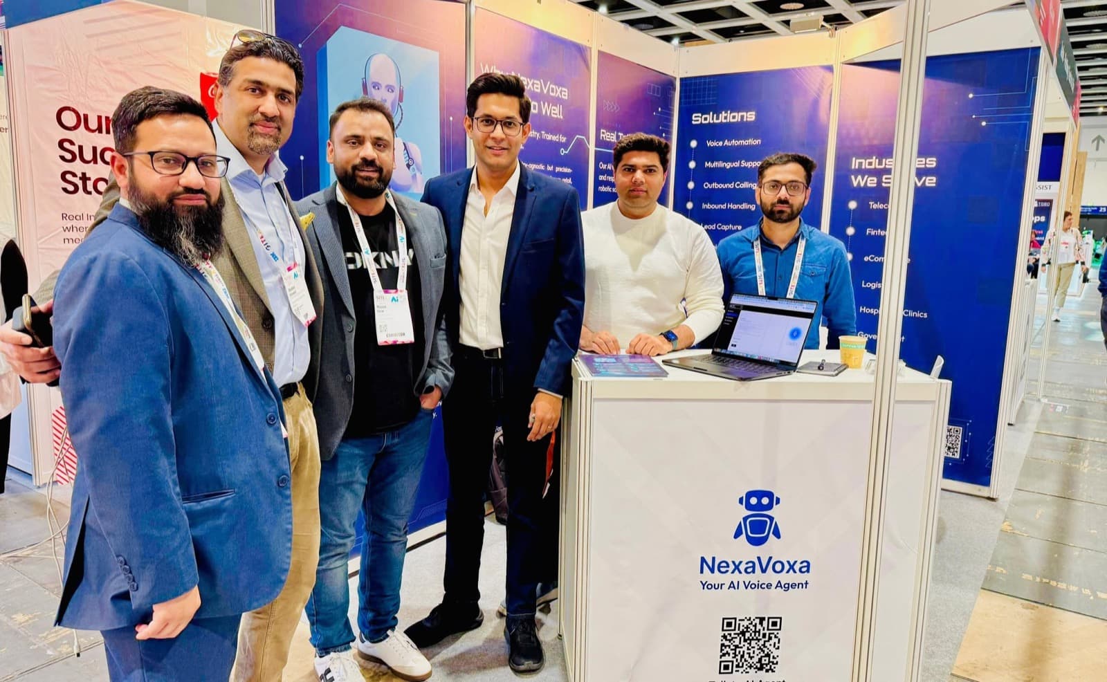 The Villaex and NexaVoxa team on the stand at GITEX Europe 2025