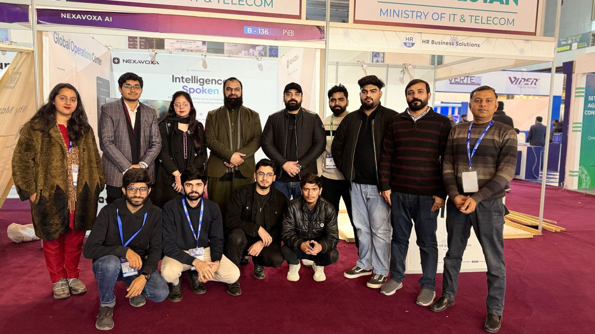 The Villaex and NexaVoxa team at stand B-136, ITCN Asia 2026