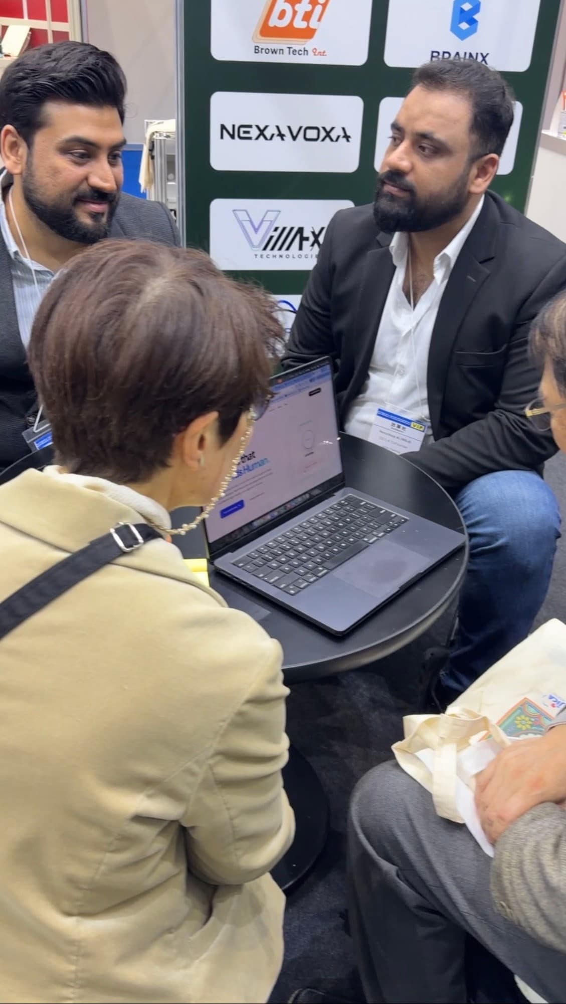 A NexaVoxa demo for visitors at the Tech Destination Pakistan stand