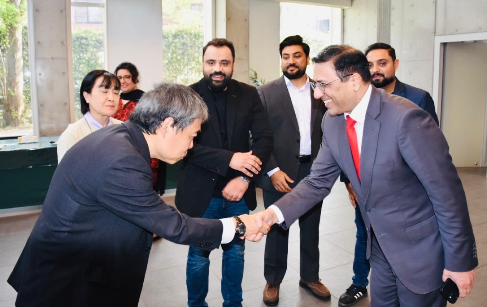 The Villaex and Fuuta teams greeted at the Embassy