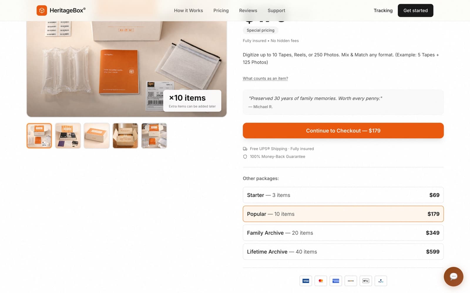 HeritageBox: The box, the item conversion, the four tiers