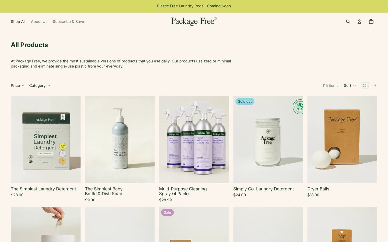 Package Free: Shop All