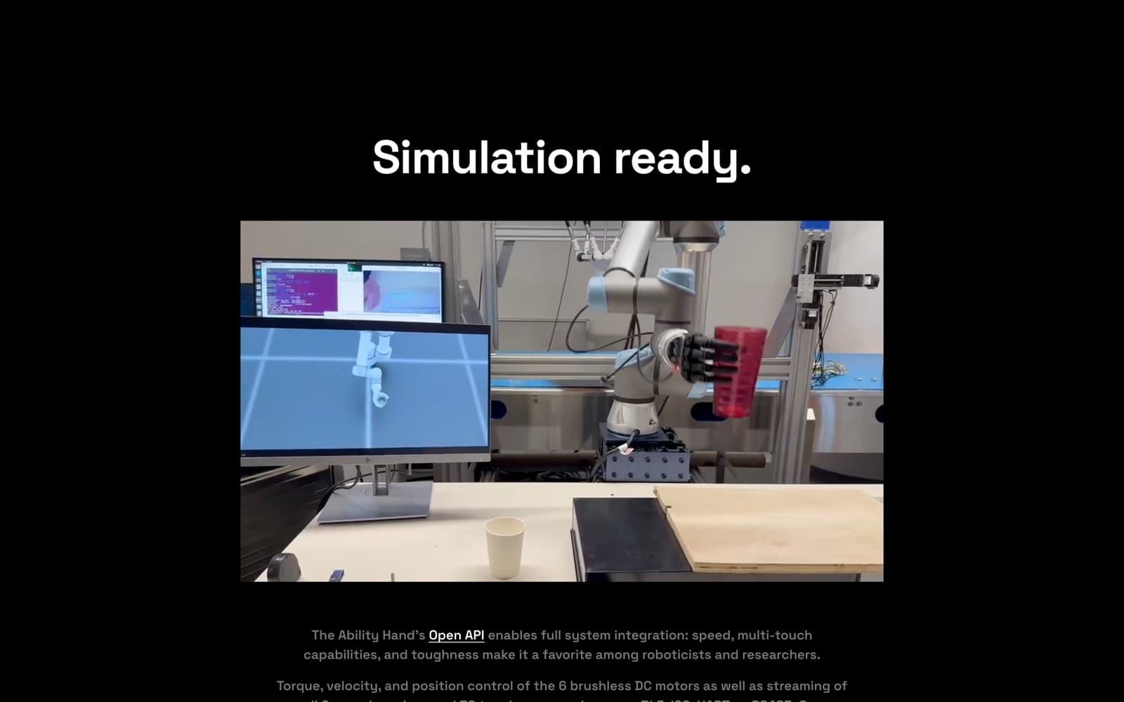 PSYONIC: Simulation ready, and the open API