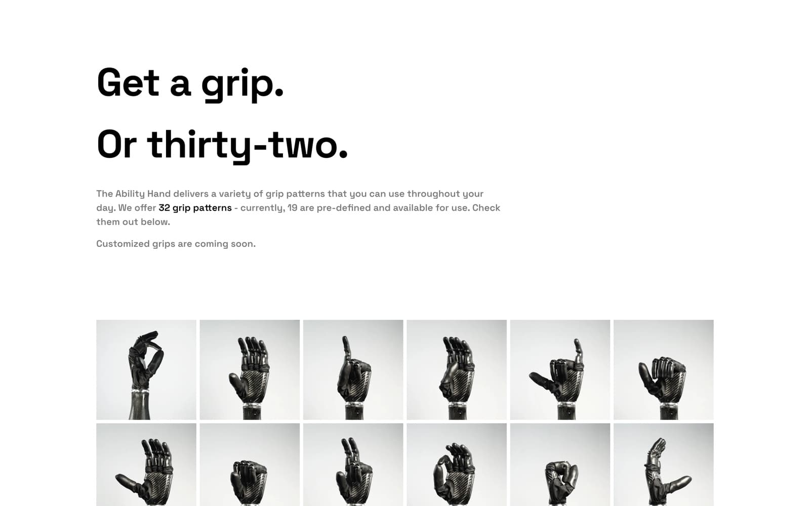 PSYONIC: Get a grip. Or thirty-two.