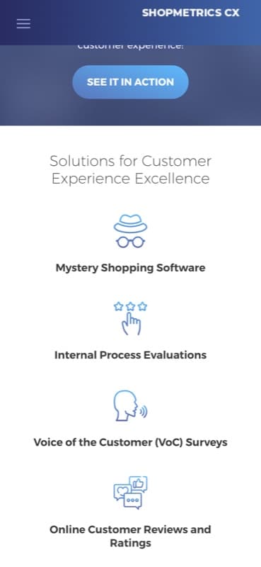 Shopmetrics on a phone