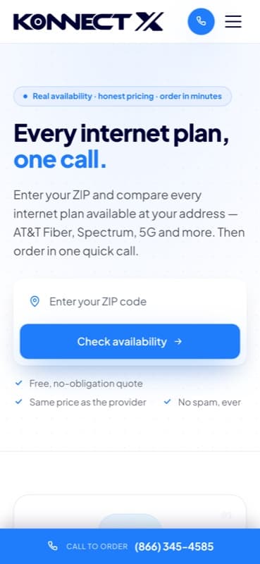 KonnectX on a phone