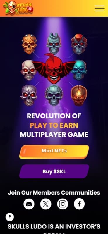 Skulls Ludo on a phone