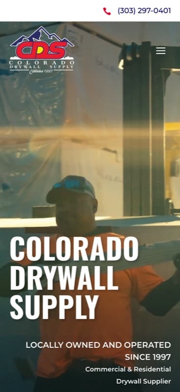 Colorado Drywall Supply on a phone