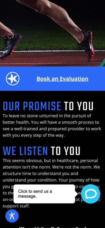 KIME Performance Physical Therapy on a phone