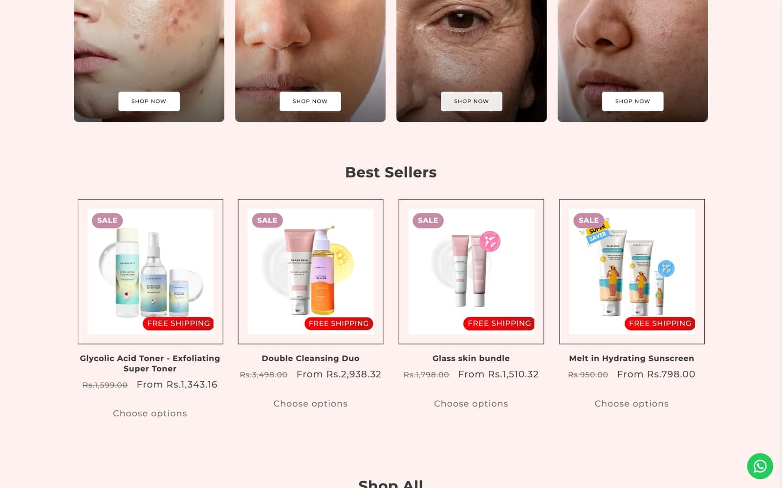 Shop by skin concern, and the best sellers